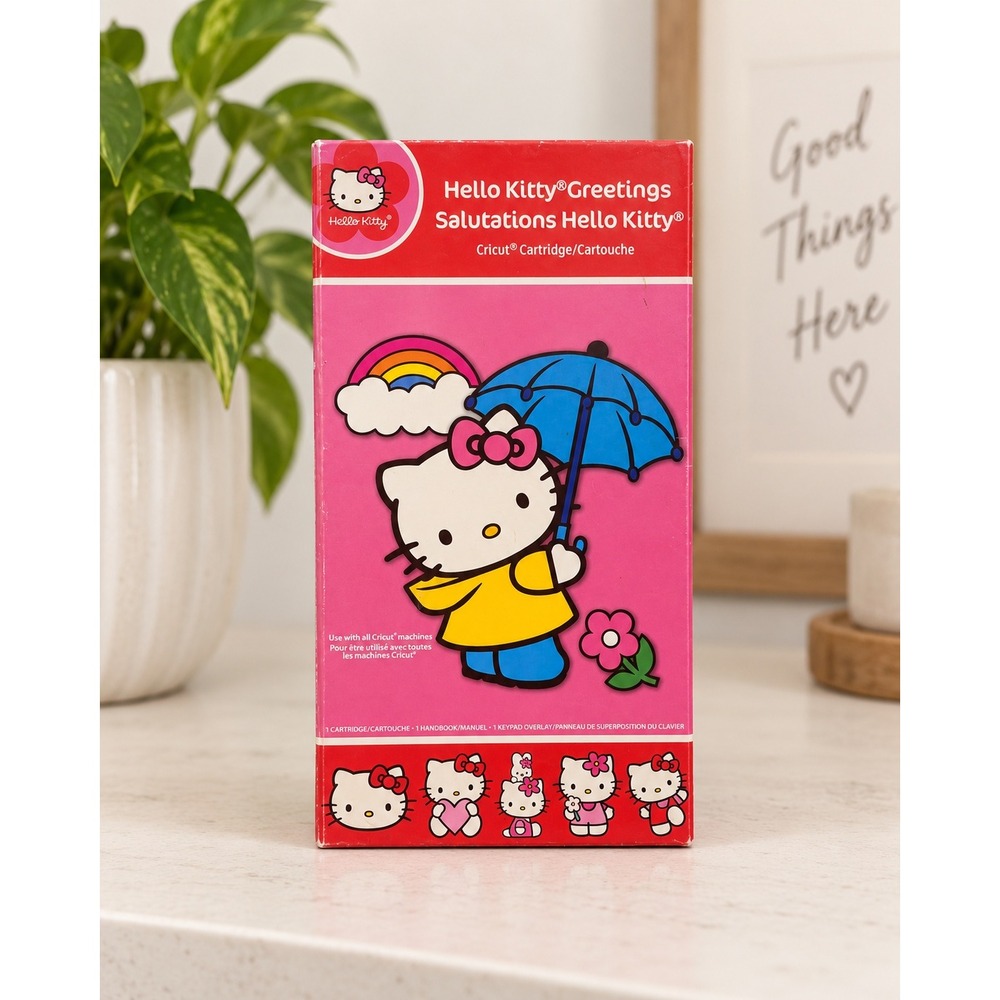 Cricut Hello Kitty Greetings Cartridge Sanrio Retired Scrapbooking Card Making